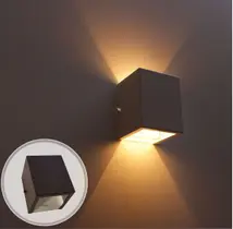Arandela 2 fachos marrom para parede muro externa e interna + lâmpada led g9 5w 3000k st678 - Starlumen