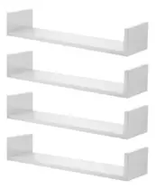 4 Prateleira Nicho U 50cm Branco Livros e decorações - UNN