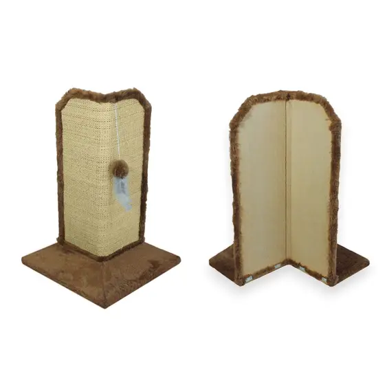 Arranhador Gato Proteção Canto de Sofás Base Externo Brinquedo Bolinha 2 Unidades - Miupet