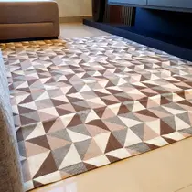 Tapete Sala Quarto Decorativo Geométrico 2,00x1,50 Com Antiderrrapante - casadecor