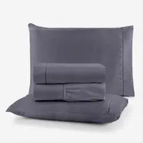 Conjunto de Cama Casal 400 Fios 4 Peças Ponto Palito - Charme do Lar
