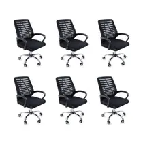 Kit 6 Cadeiras de Escritório Esteirinha Mesh Ergonômica - Oficial Webshop
