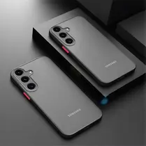 Capa Capinha Case Premium Anti Impacto Fosca Preta Translúcida com Proteção de Câmera para Samsung Galaxy A55 - Phonecell