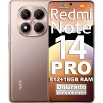 Smartphone Xiaomi Redmi Note 14 Pro 256GB 8GB RAM + 8GB Virtual Dual SIM Global - Sand Gold